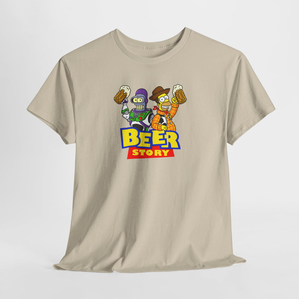 Beer Story T-Shirt — Funny Cartoon Beer Buddies Graphic Tee
