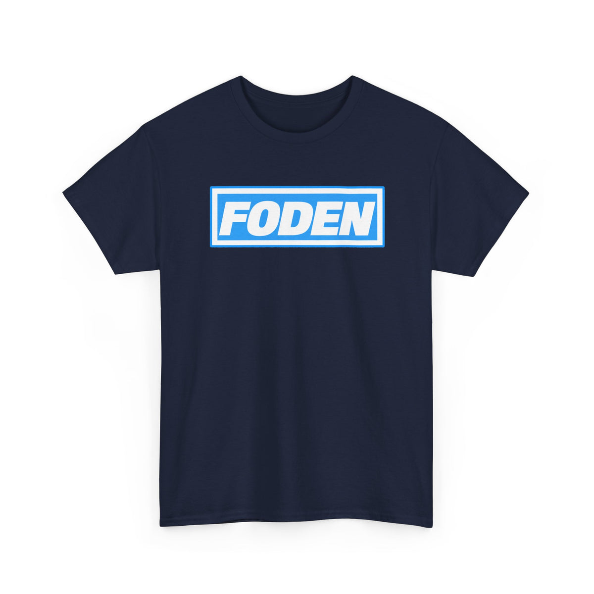 Foden Logo Tee — Blue Box Graphic T-Shirt