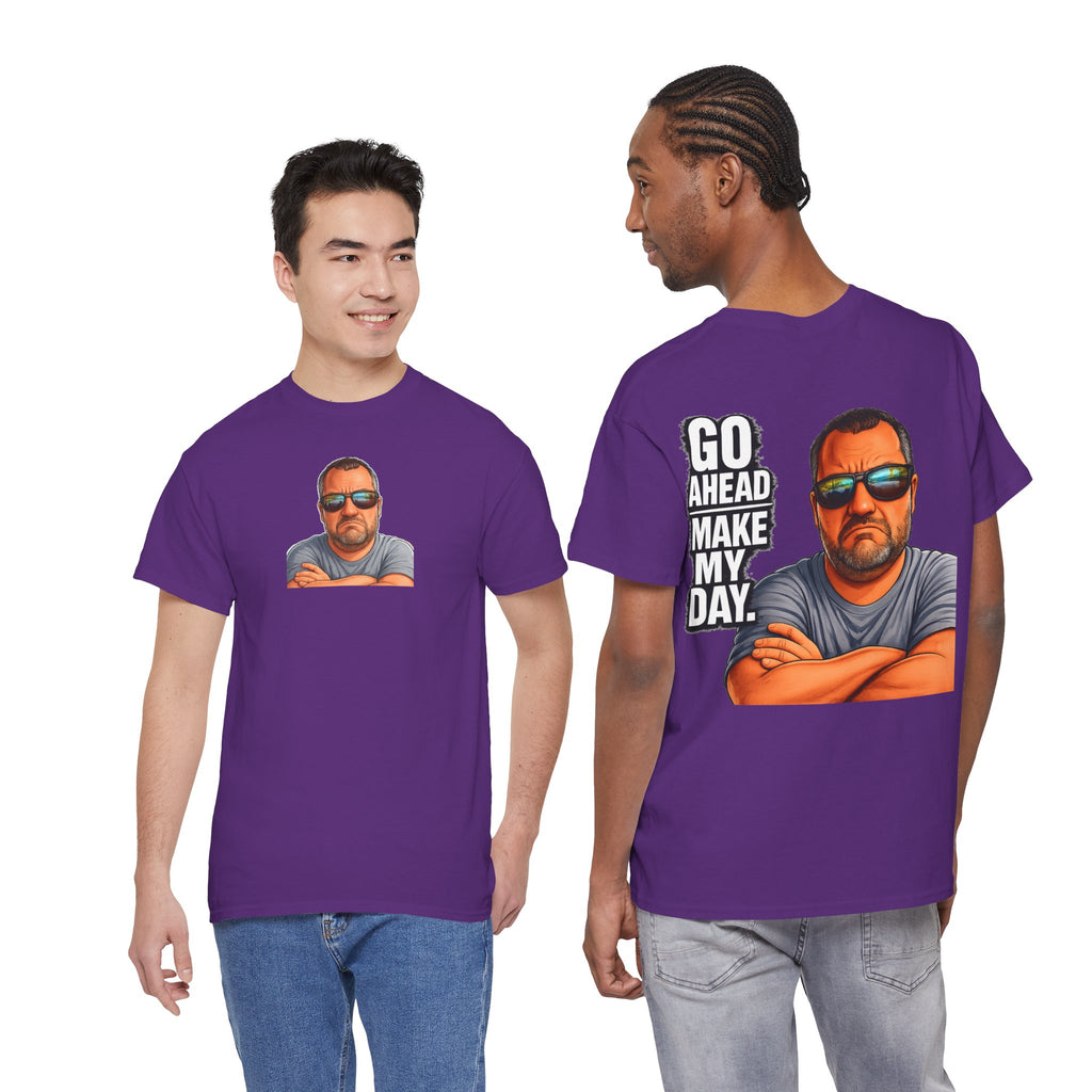 Go Ahead Make My Day T-Shirt — Sunglasses Guy Graphic Tee