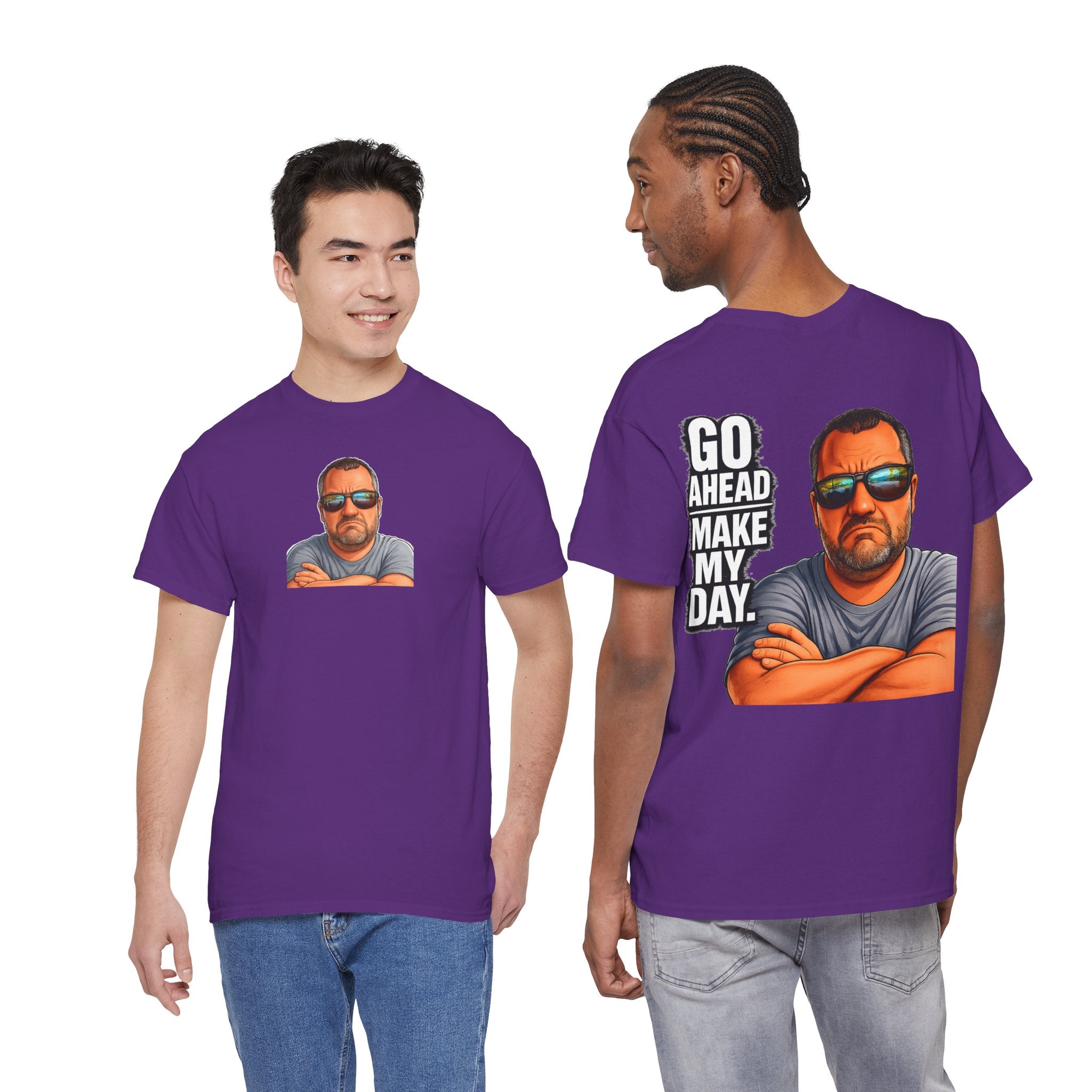 Go Ahead Make My Day T-Shirt — Sunglasses Guy Graphic Tee