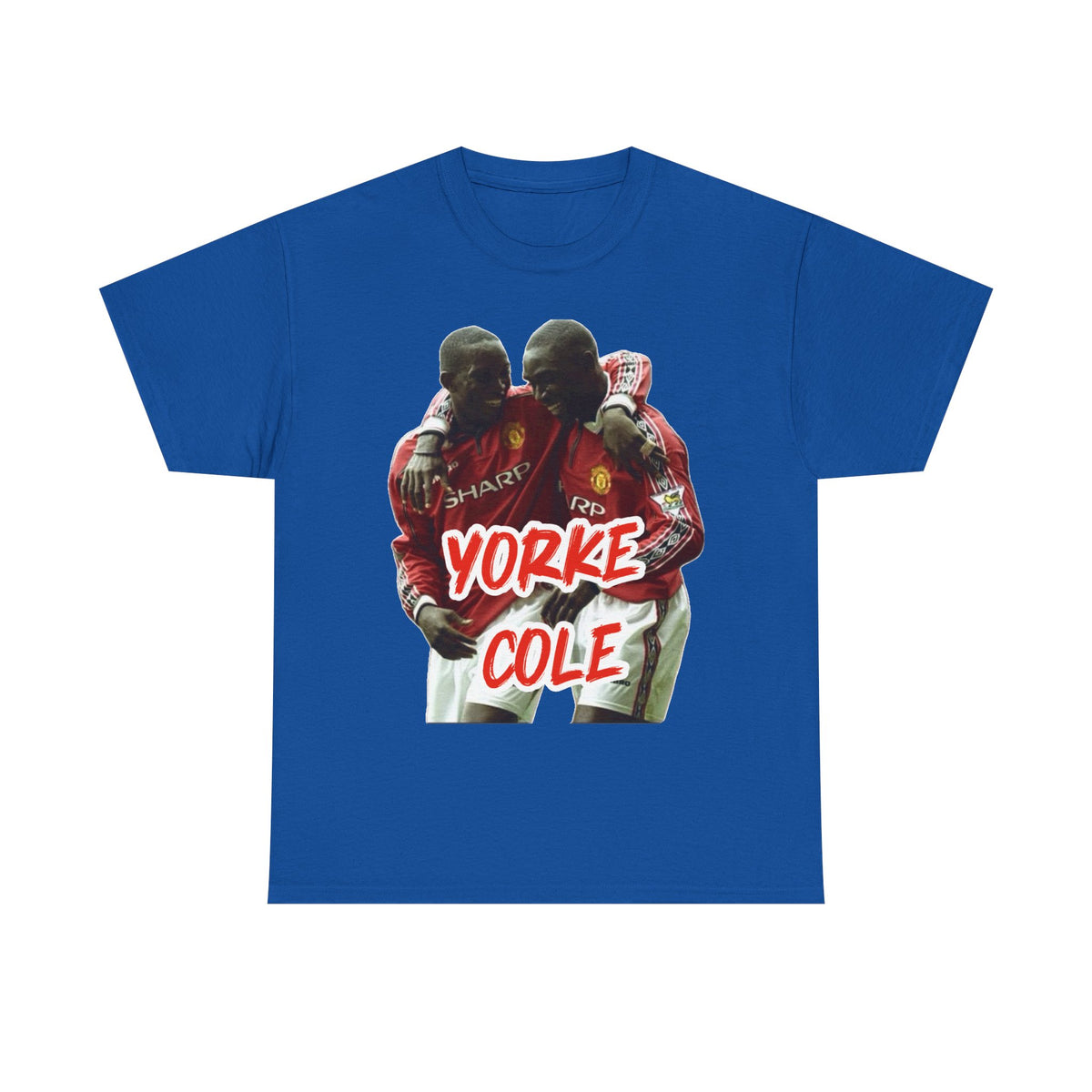 Yorke & Cole Manchester United Soccer Legends Graphic Tee — 'Yorke Cole' Retro Football Shirt