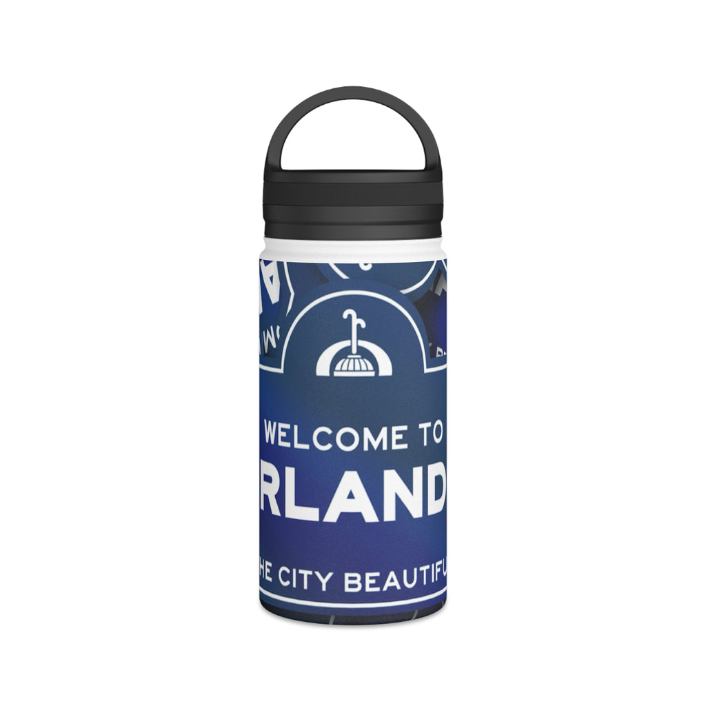 Orlando Stainless Steel Water Bottle — "Welcome to Orlando" Travel Bottle with Handle Lid