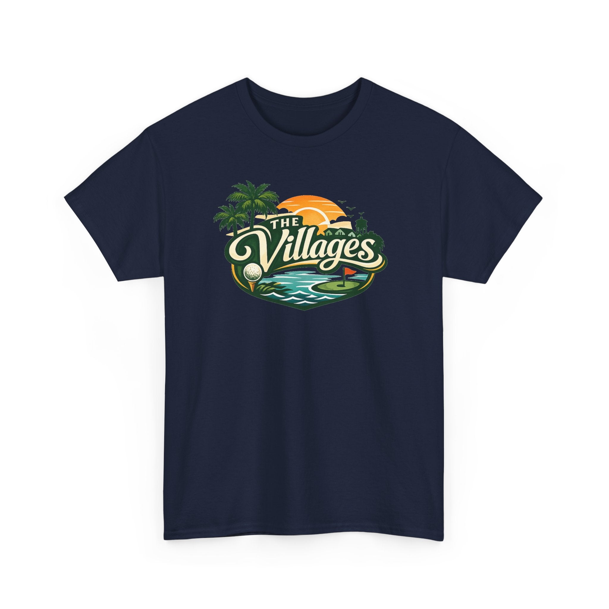 The Villages of Florida Sunset Logo Tee - Florida Palm Beach Retro T-Shirt