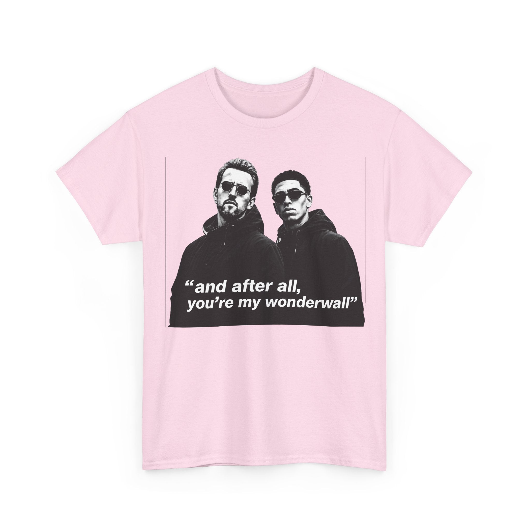Kane and Bellingham Wonderwall Lyric T-Shirt — ‘and after all, you’re my wonderwall’ Retro Band Tee