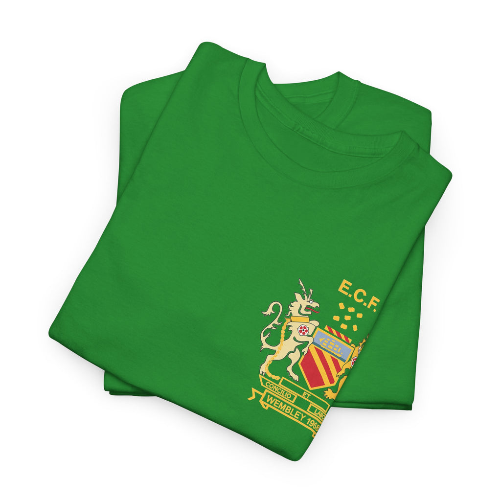 Manchester United Wembley 1968 Heraldic Crest Tee — Vintage Coat of Arms Chest Print