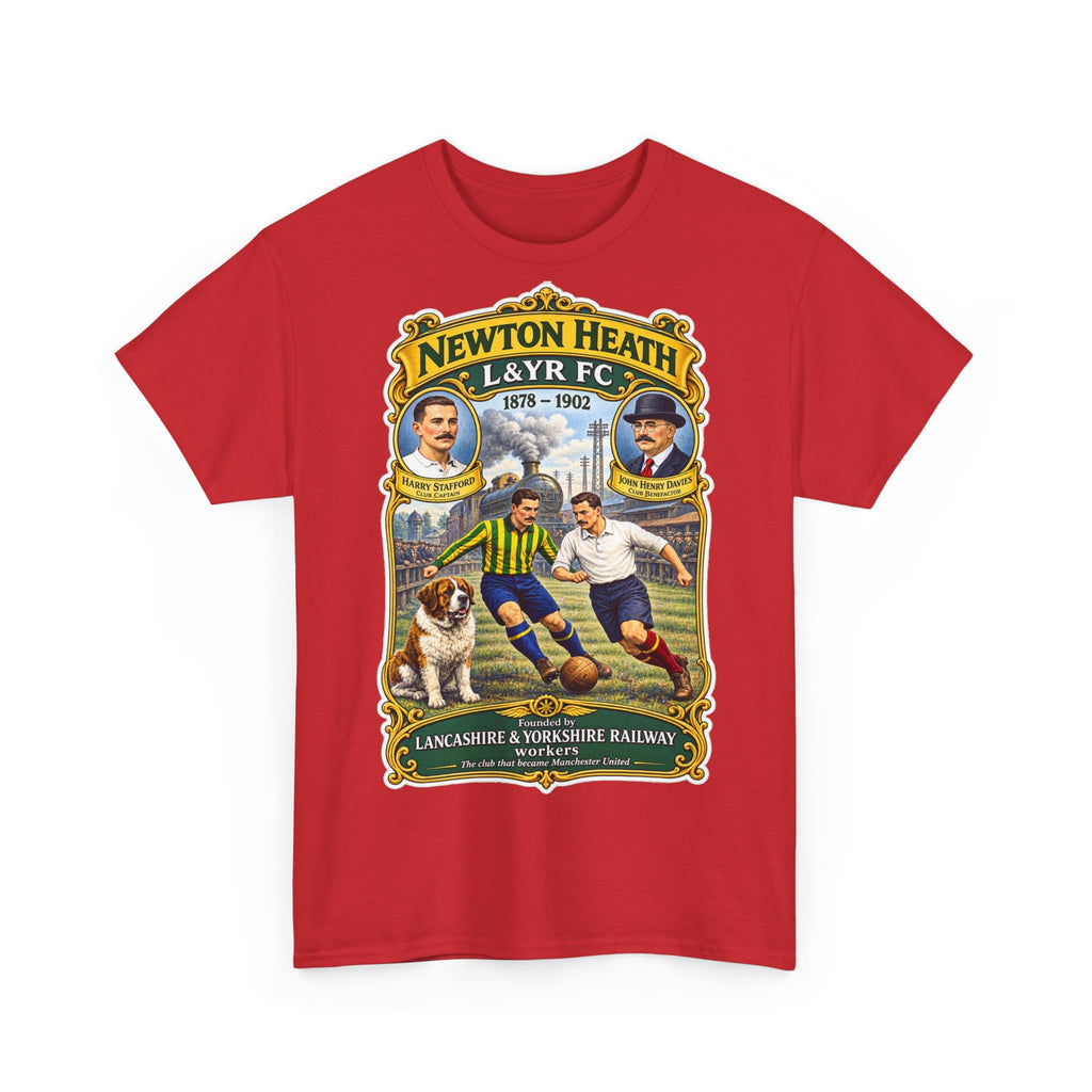 Newton Heath L&YR FC Vintage Football Tee — Lancashire & Yorkshire Railway Soccer Shirt