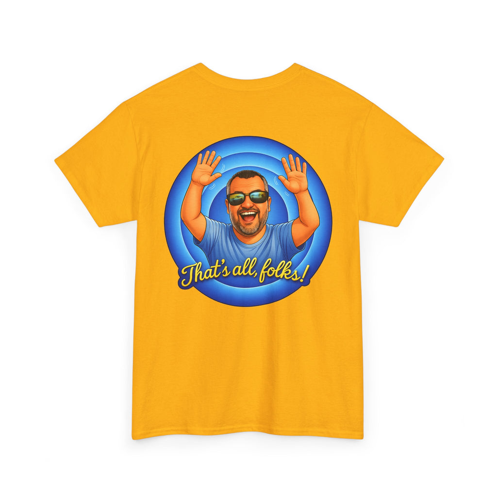 T-Shirt — "That's All, Folks!" Waving Portrait Graphic Tee
