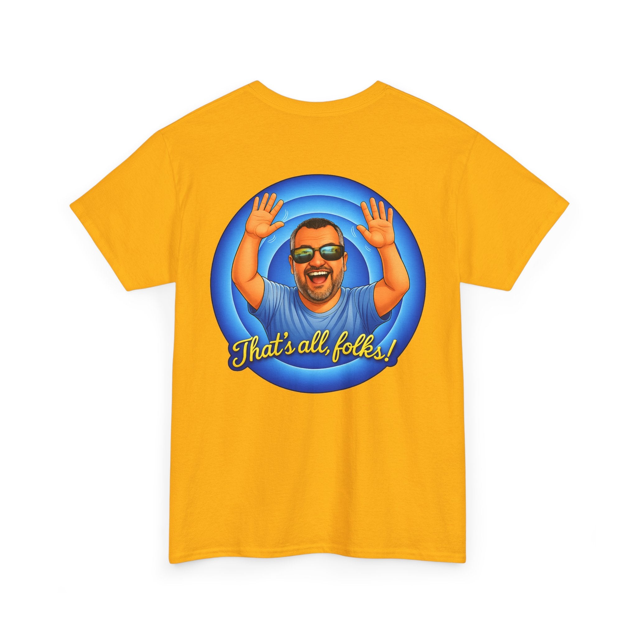 T-Shirt — "That's All, Folks!" Waving Portrait Graphic Tee