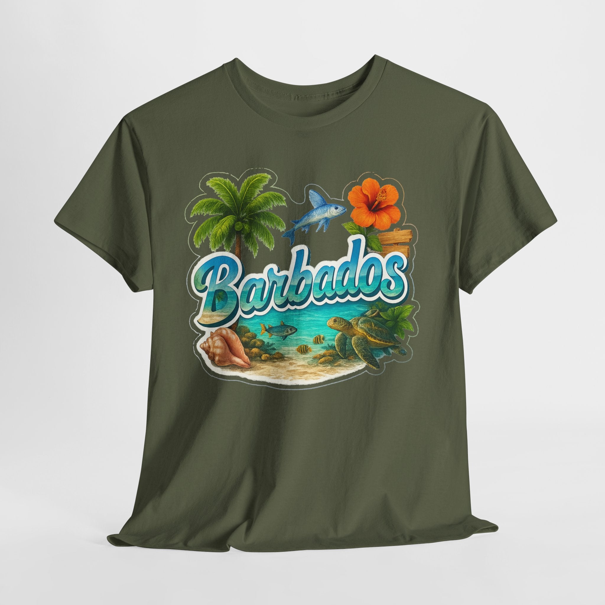 Barbados Beach Graphic Tee — Tropical Island Vacation T‑Shirt