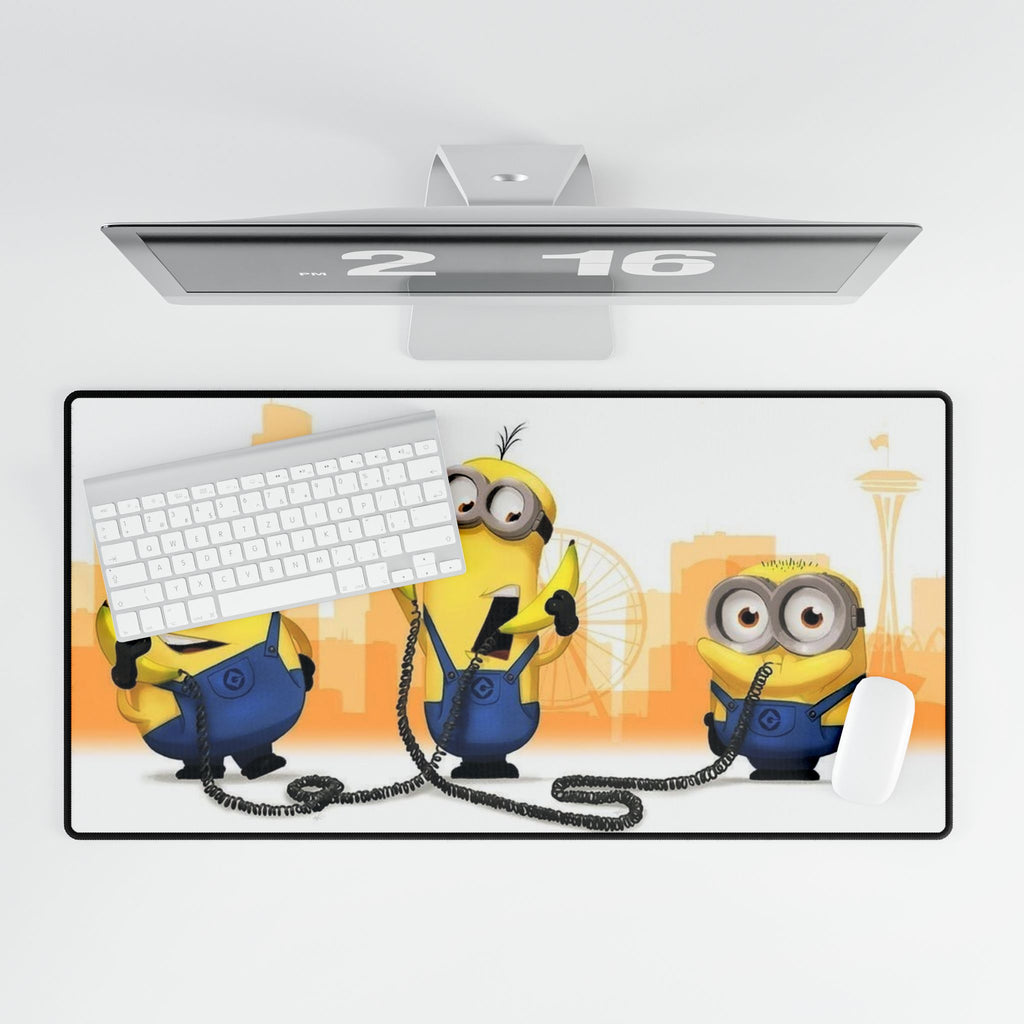 Minion Phone Line Desk Mat — Cute Despicable Me Gaming/Office Mouse Pad