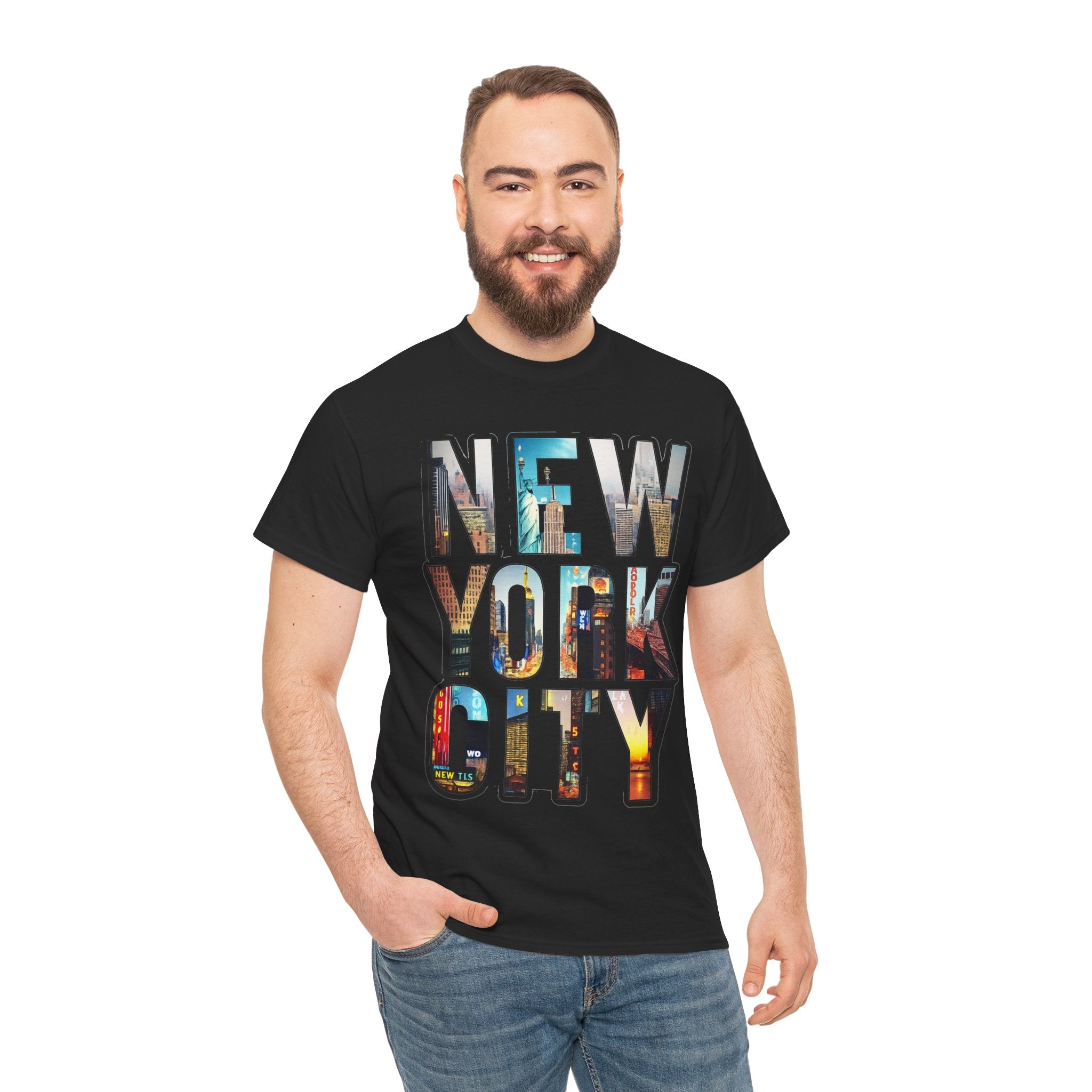 New York City Photo-Block Tee — Vintage Skyline Graphic T-Shirt