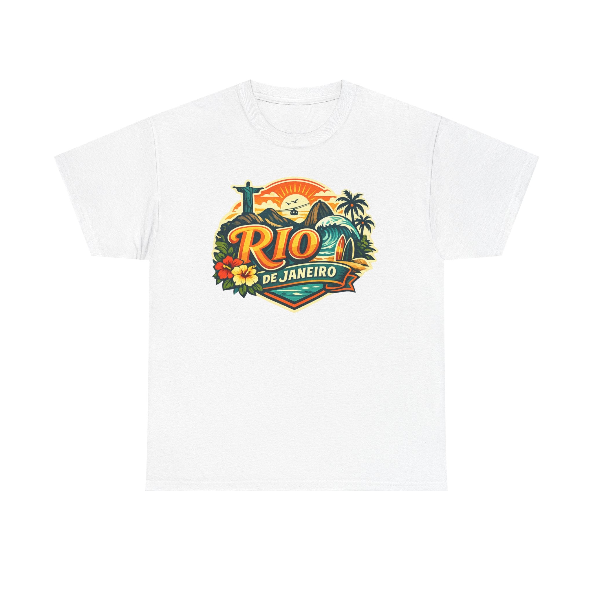 Rio de Janeiro Vintage Travel Tee – Tropical Sunset Beach T‑Shirt