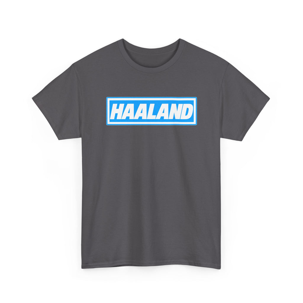 Haaland Box Logo Tee — Soccer Fan Jersey Style Shirt
