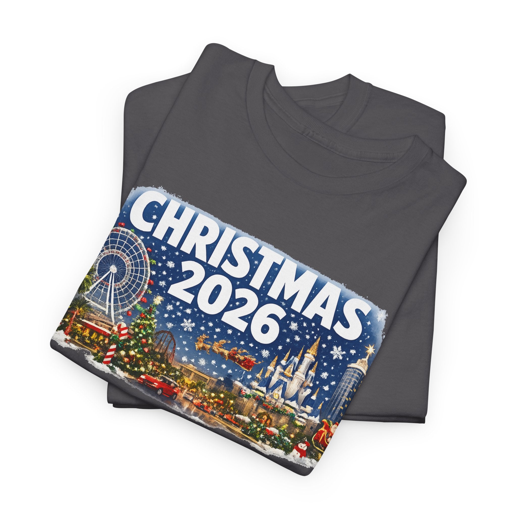 Christmas 2026 Holiday Tee — Festive Winter Village Graphic T-Shirt