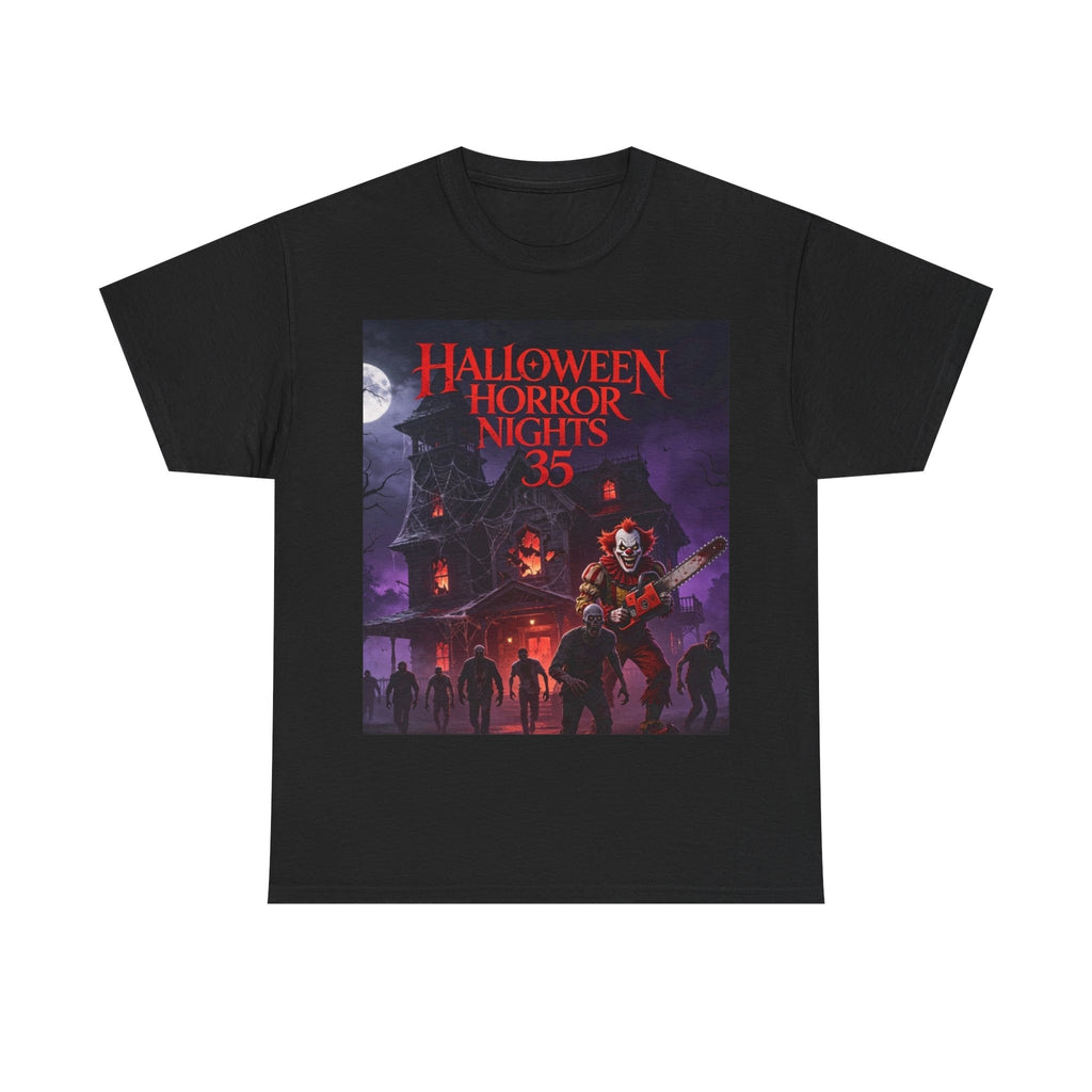 Halloween Horror Nights 35 T-Shirt — Haunted House & Clown Graphic Tee
