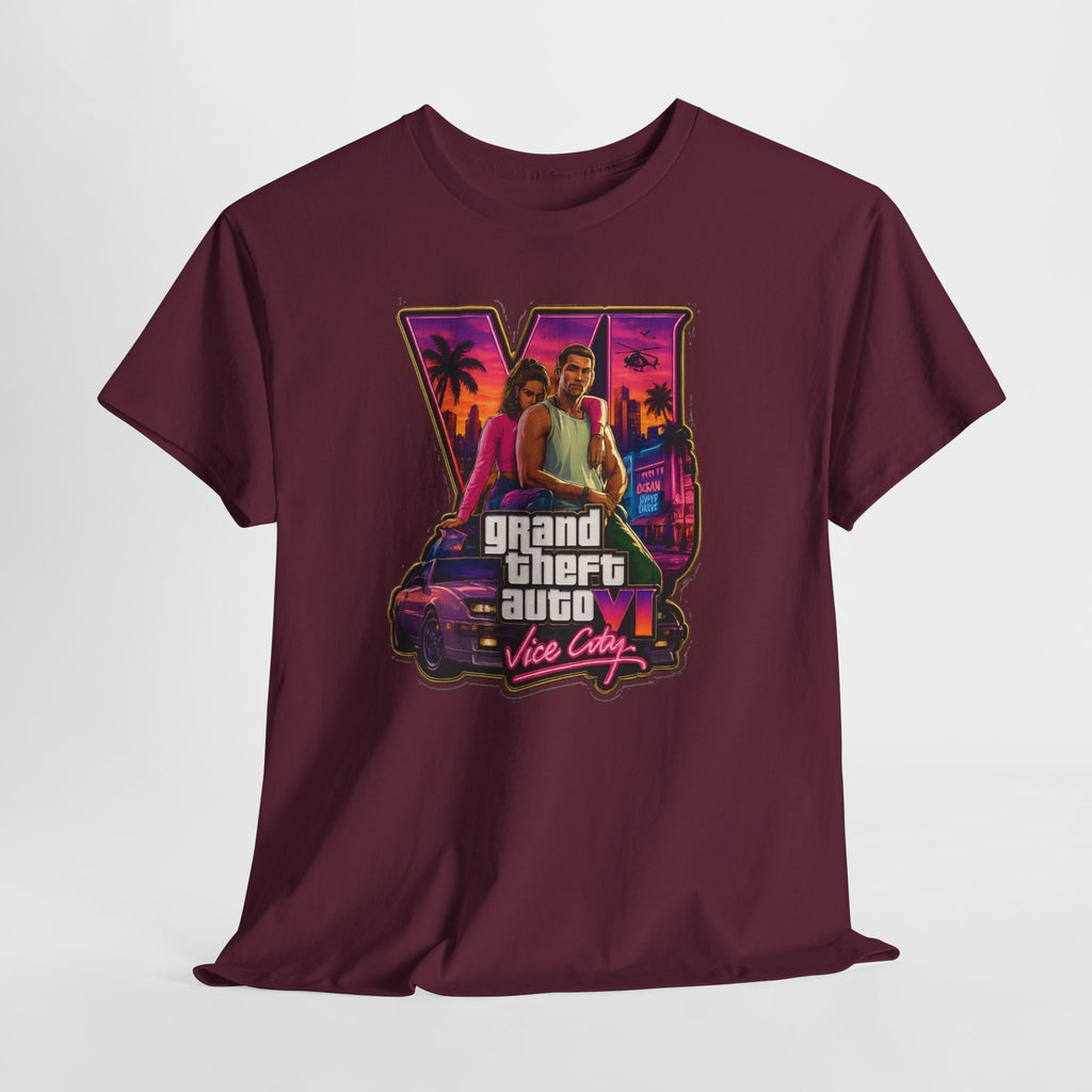 Grand Theft Auto Vice City Retro Logo Tee / Cotton T-Shirt