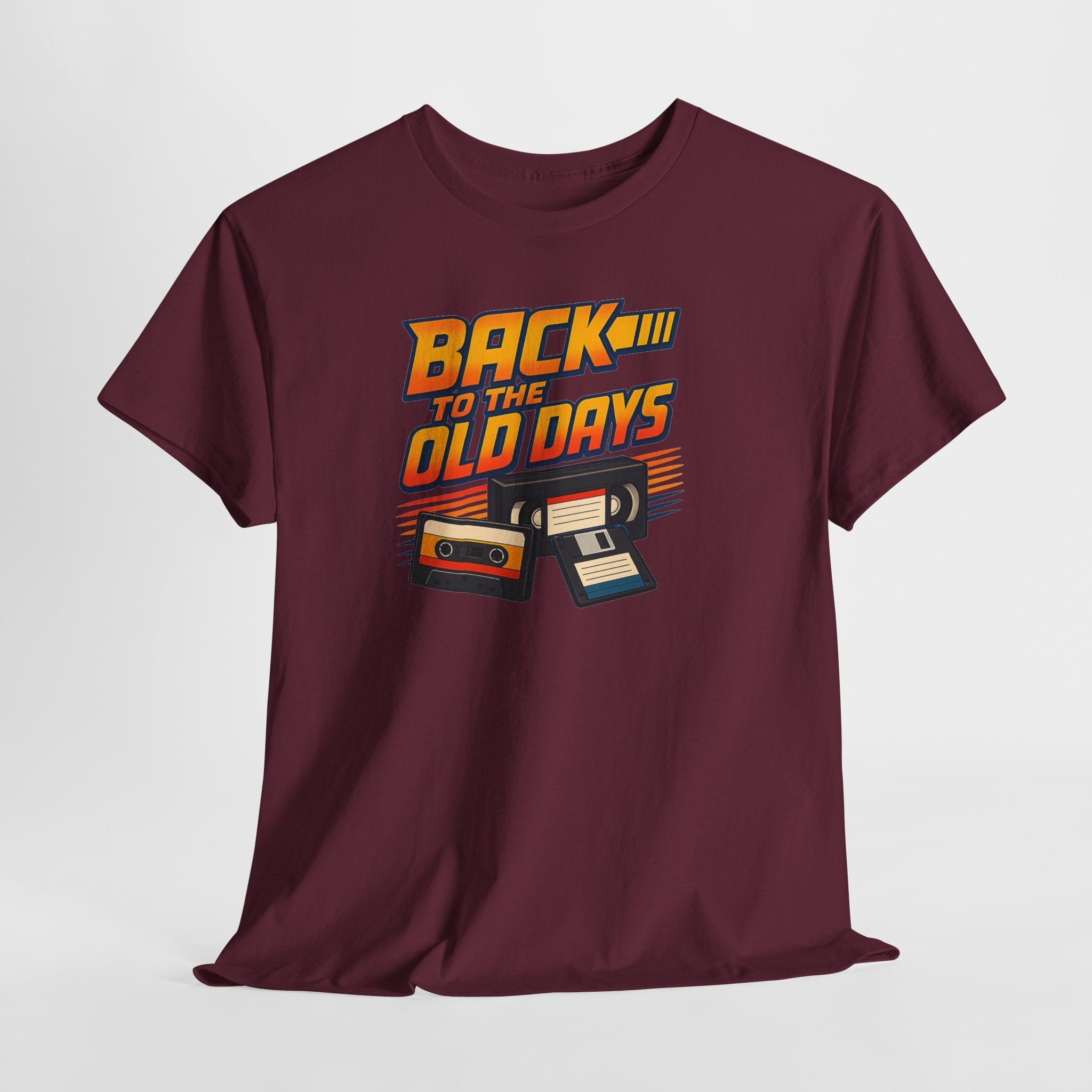 Back to the Old Days Tee – Retro Cassette & VHS Nostalgia T-Shirt