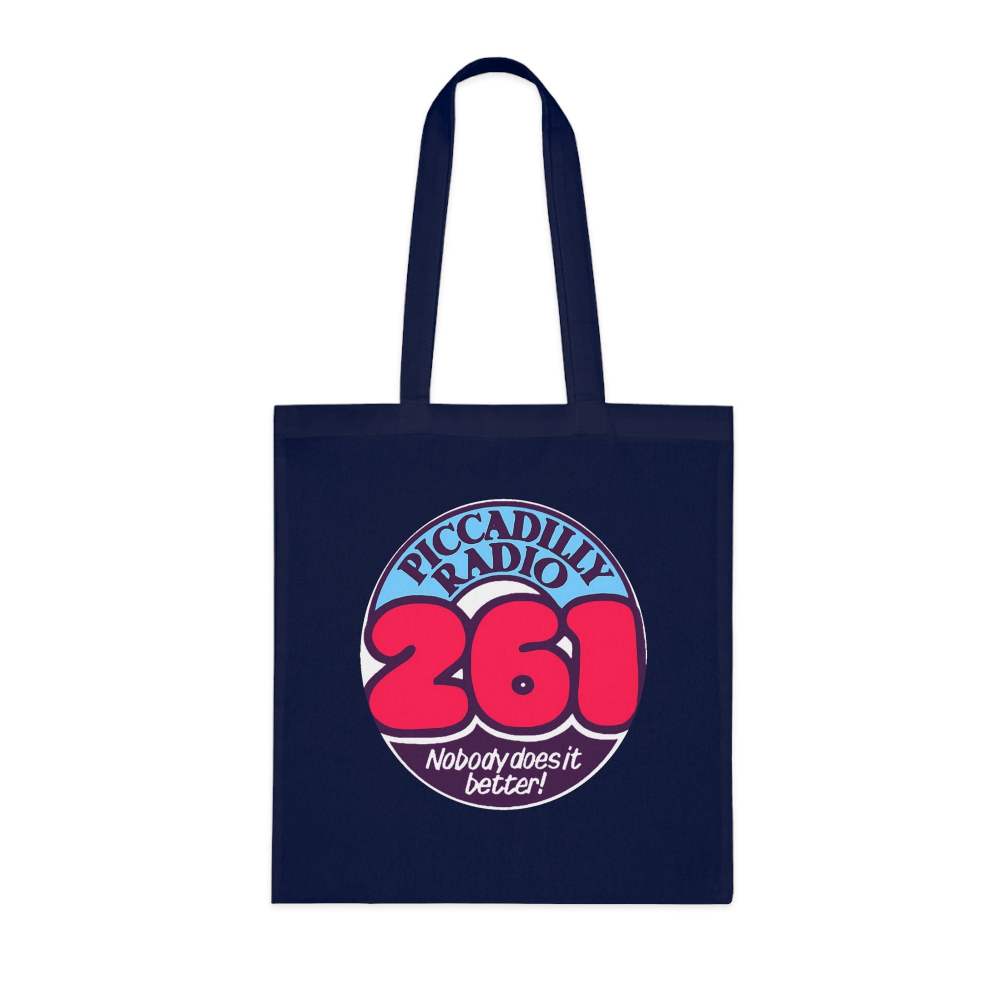 Piccadilly Radio 261 Retro Logo Tote Bag – 'Nobody Does It Better' Cotton Shopper