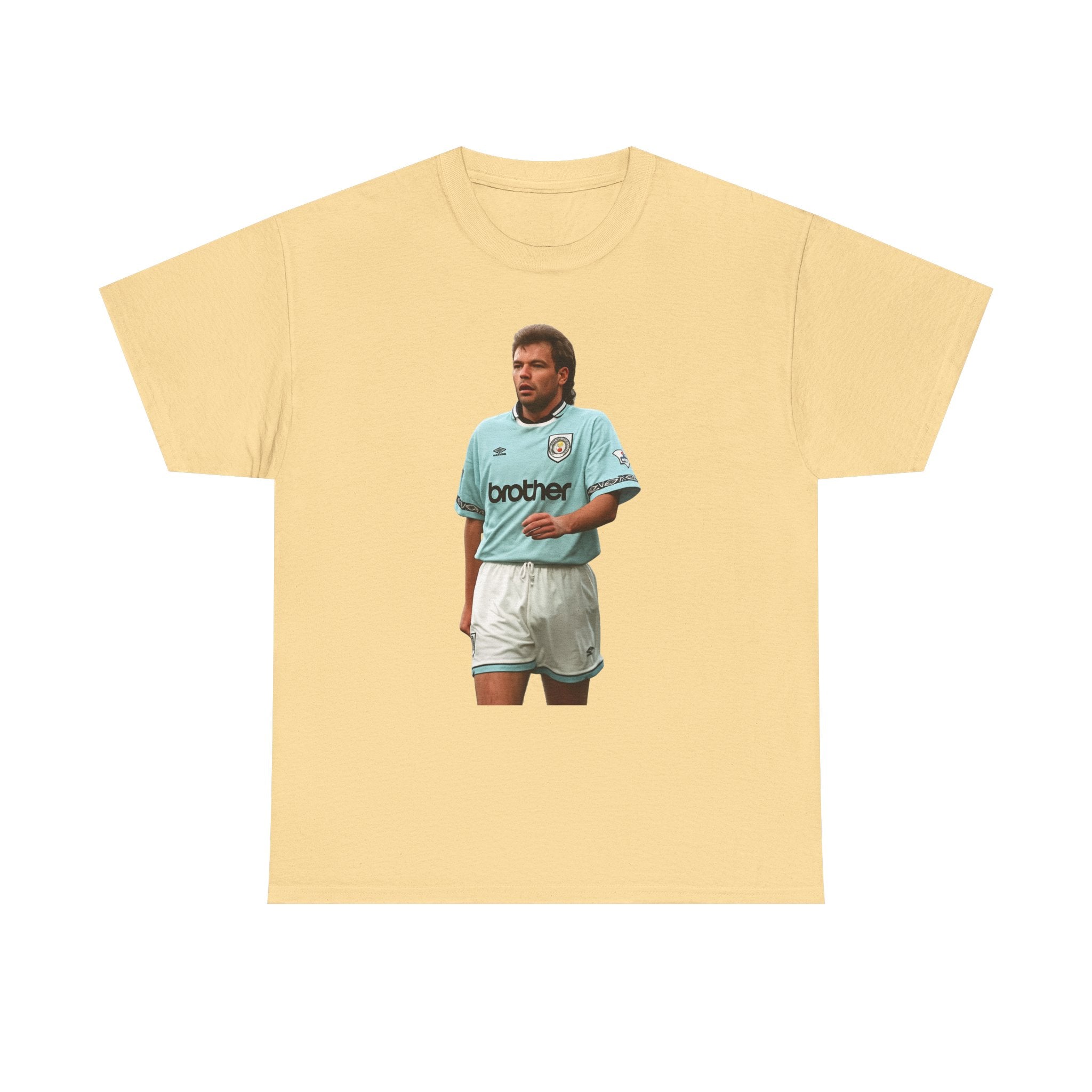 Uwe Rosler Manchester City Legend Graphic Tee - Retro Football Kit Print