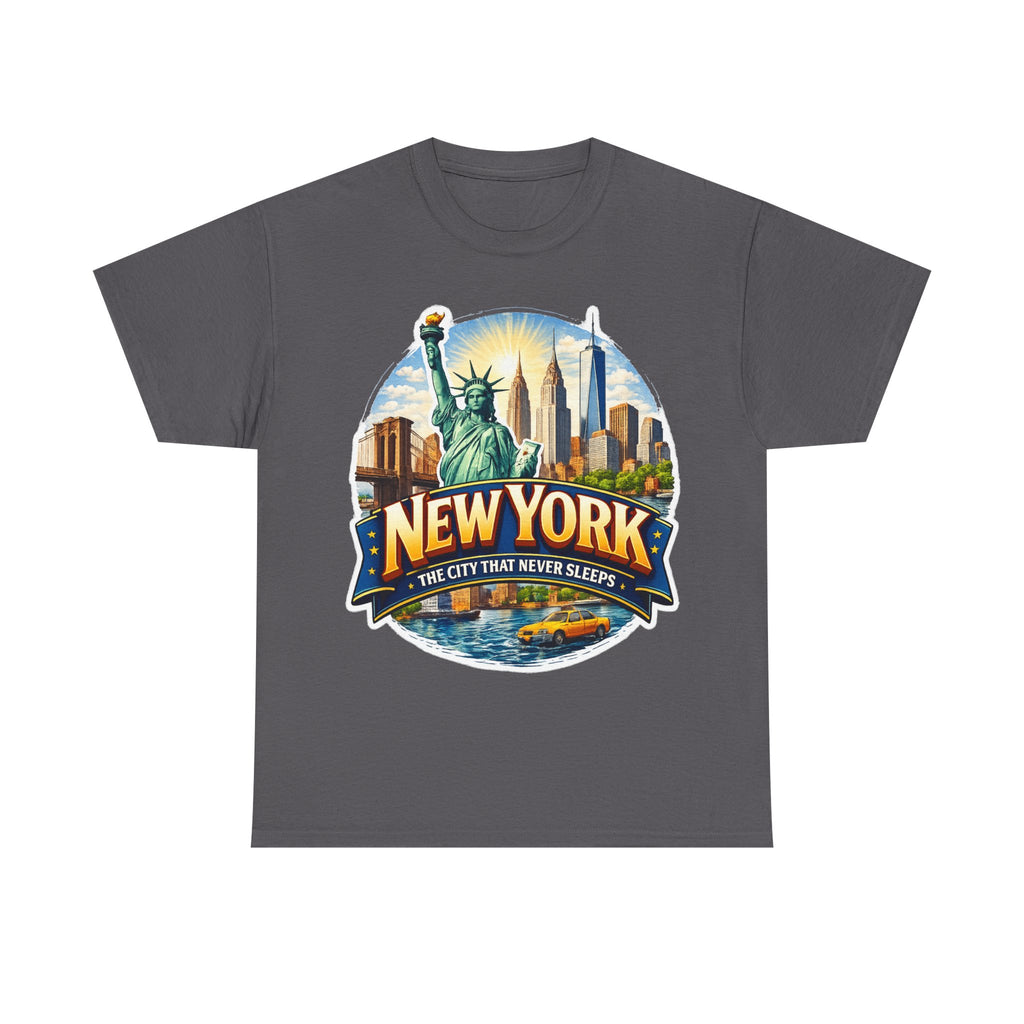 New York City T-Shirt - 'The City That Never Sleeps' Vintage Skyline Tee