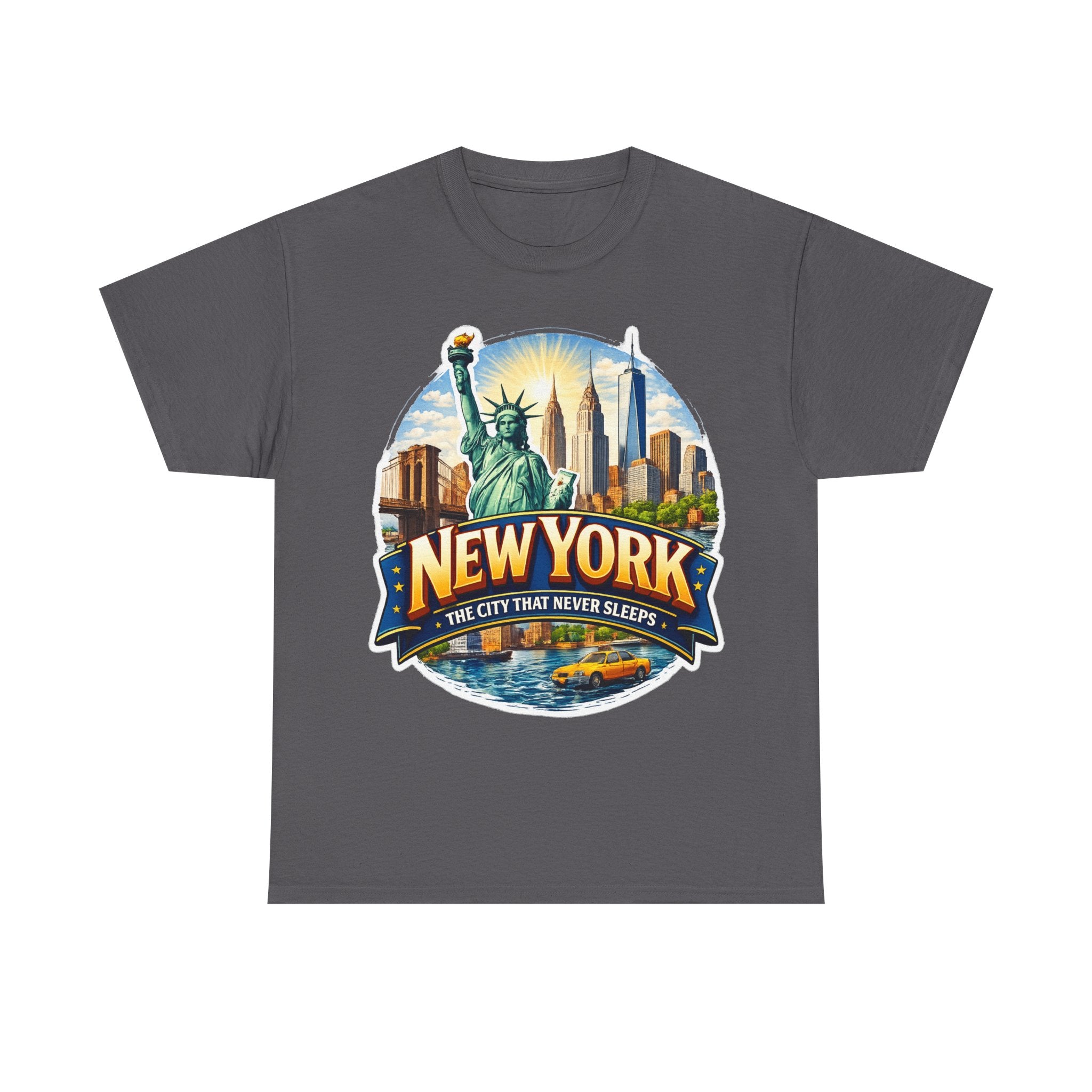 New York City T-Shirt - 'The City That Never Sleeps' Vintage Skyline Tee