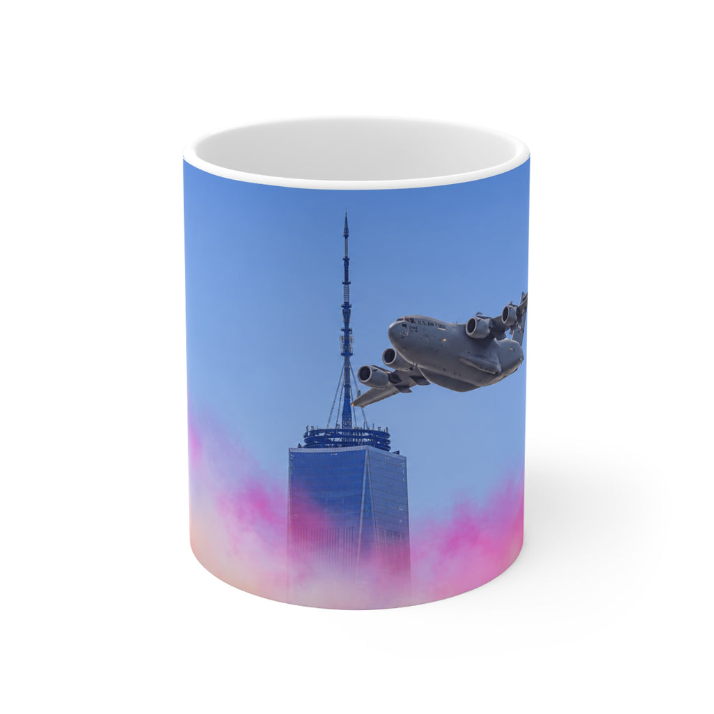 US Military over New York City Ceramic Coffee Cups, 11oz, 15oz