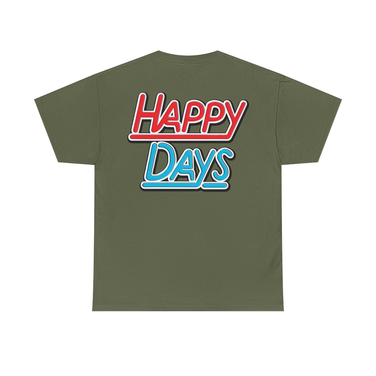 Happy Days Cast Caricature Tee — Retro 70s Sitcom Graphic T-Shirt