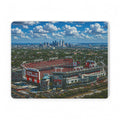 Tampa Bay Raymond James Stadium Aerial PU Leather Mouse Mat — City Skyline Football Field Design