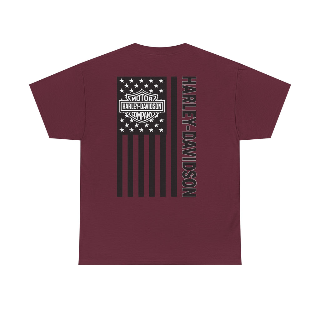 Harley-Davidson American Flag Tee — Vintage Motor Company Back Print
