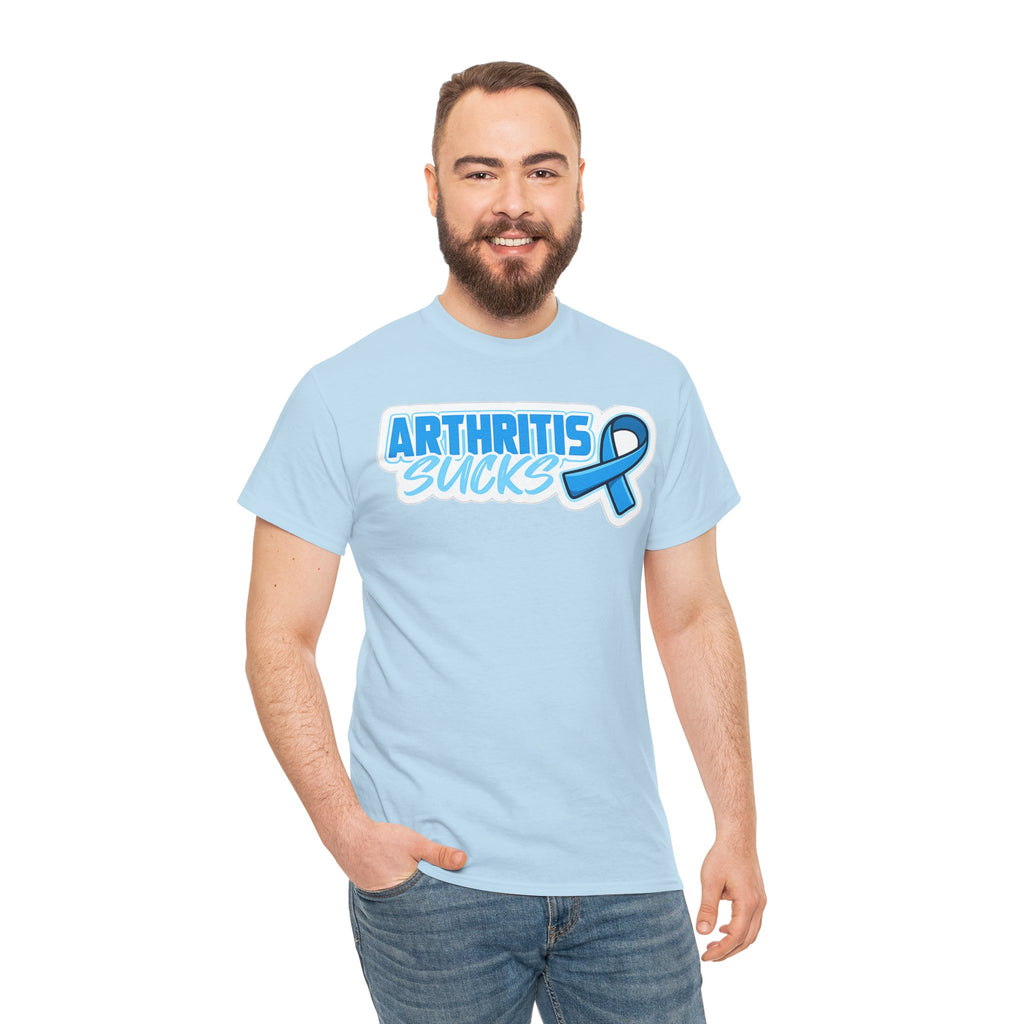 Arthritis Sucks T-Shirt with Awareness Ribbon — Arthritis Support Tee