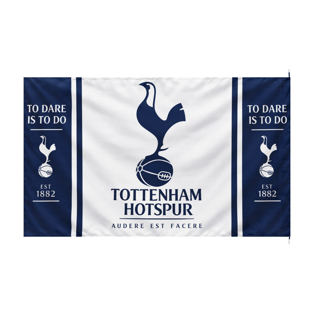Tottenham Hotspur Double-Sided Fan Flag — 'To Dare Is To Do' Stadium Banner