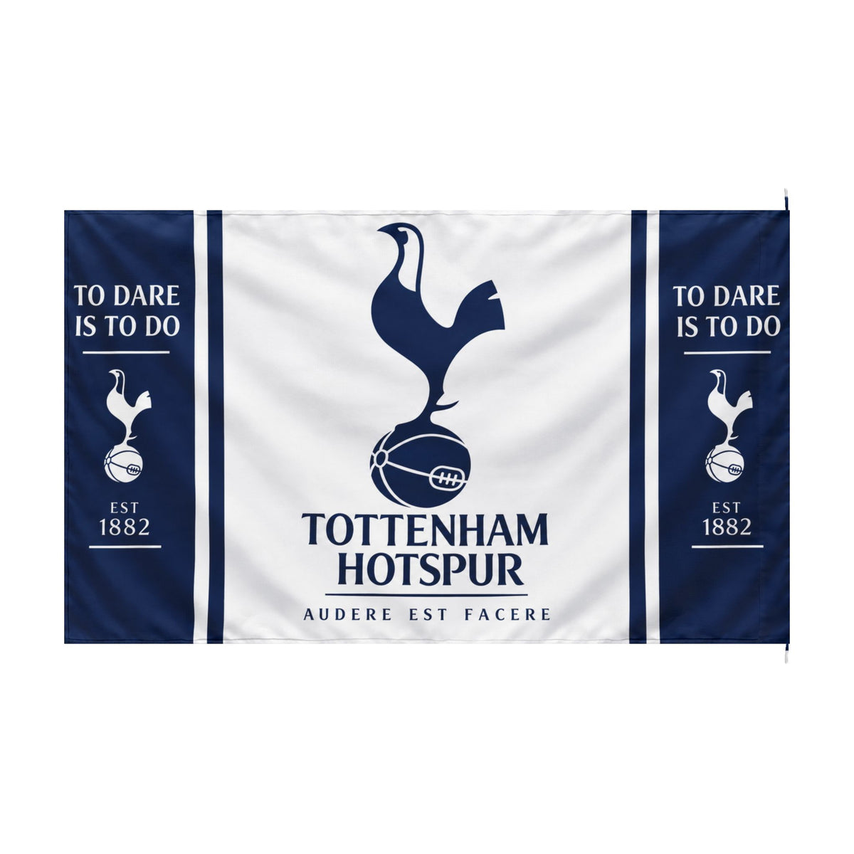 Tottenham Hotspur Double-Sided Fan Flag — 'To Dare Is To Do' Stadium Banner