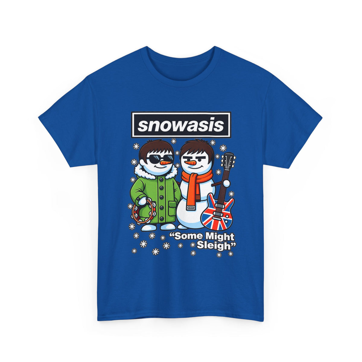 Snowasis ‘Some Might Sleigh’ Christmas Snowman #Oasis Inspired Cotton T-Shirt / Tee