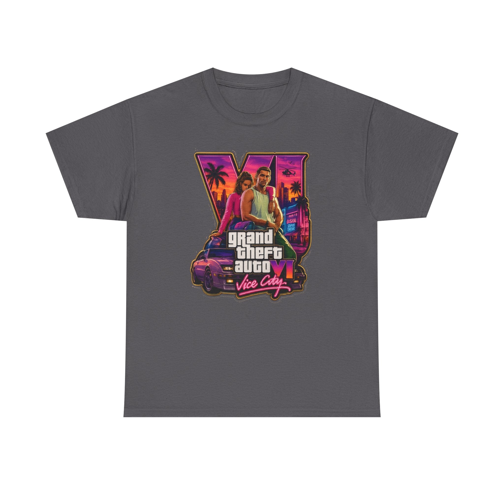 Grand Theft Auto Vice City Retro Logo Tee / Cotton T-Shirt