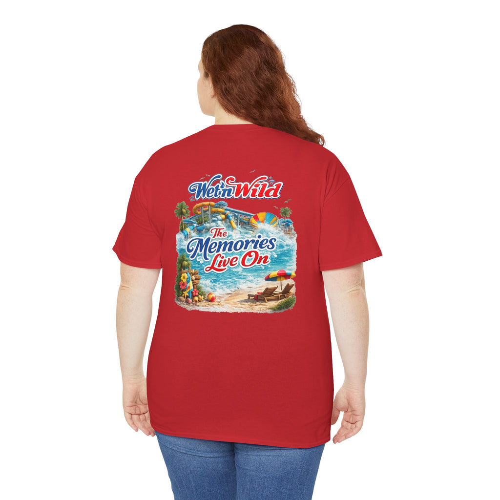 Wet'n Wild Beach Tee — "The Memories Live On" Retro Island Graphic Shirt