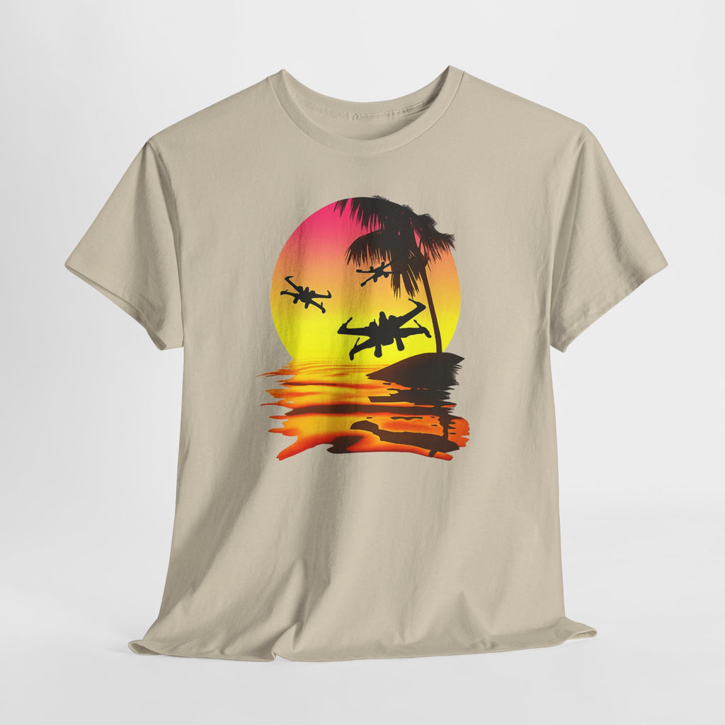 Star Wars X-Ring Sunset Beach Plane T-Shirt