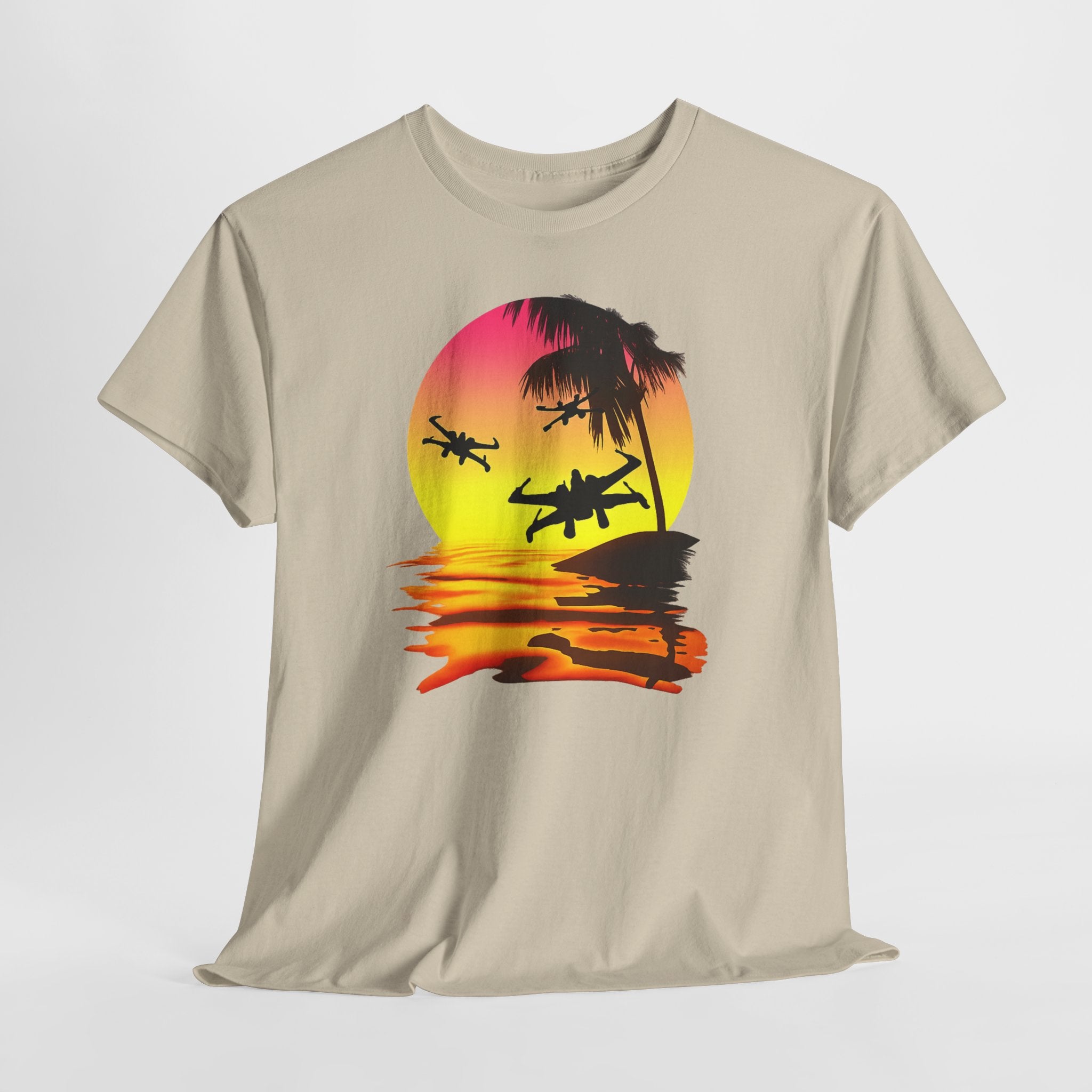 Star Wars X-Ring Sunset Beach Plane T-Shirt