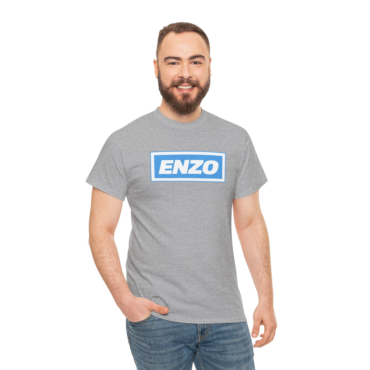 Enzo Man City Inspired Logo Tee — Classic Box-Logo Graphic T-Shirt