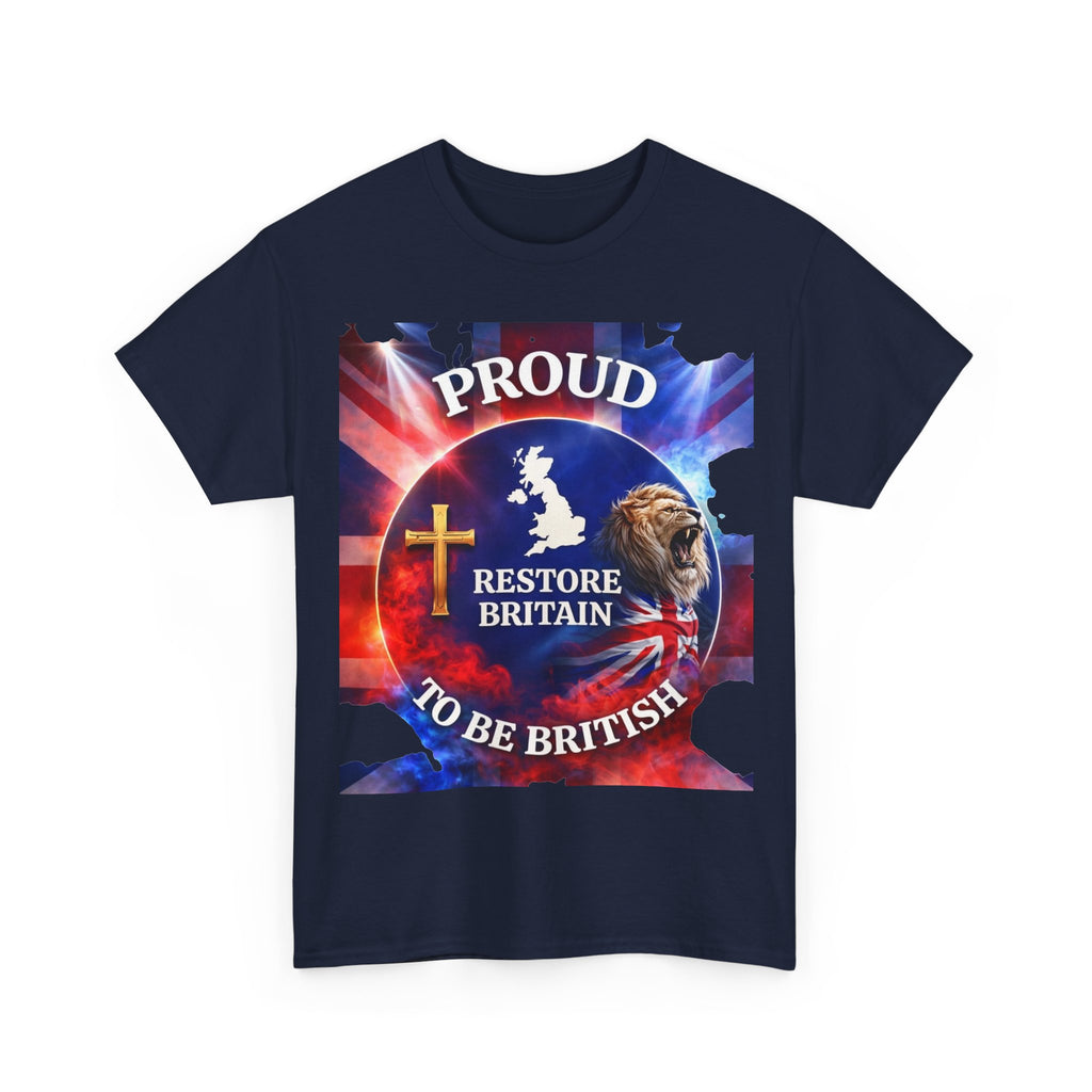 Proud to Be British Restore Britain Cotton T‑Shirt