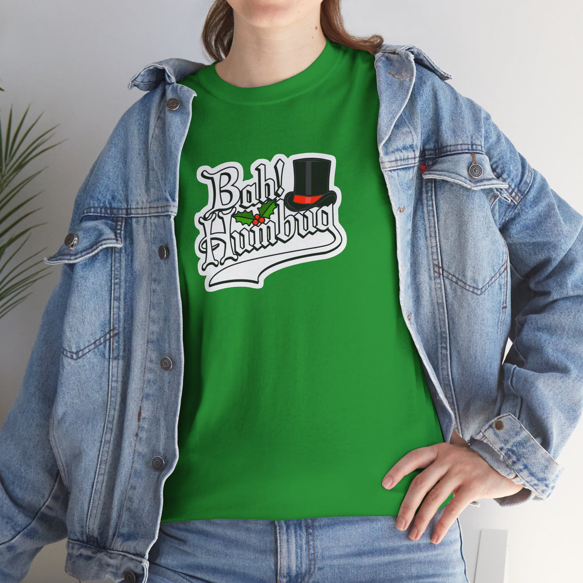 Bah Humbug Christmas Graphic Cotton T-Shirt / Tee
