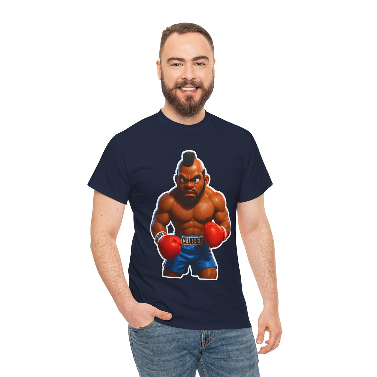 MR T Clubber Lang Boxer Character Tee — Tough Guy Cartoon Boxing T-Shirt