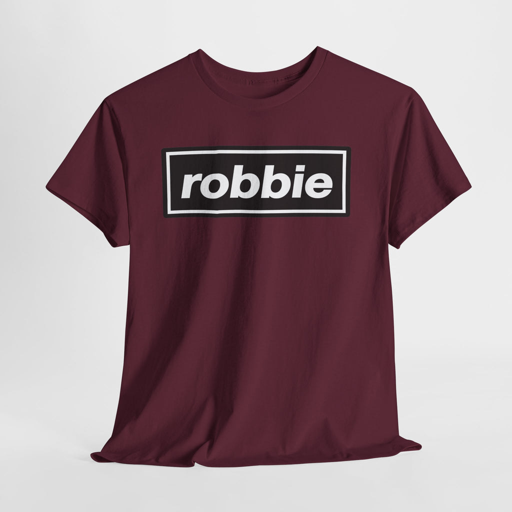 Robbie Inspired Cotton T-Shirt — Minimal Black Box Logo T-Shirt