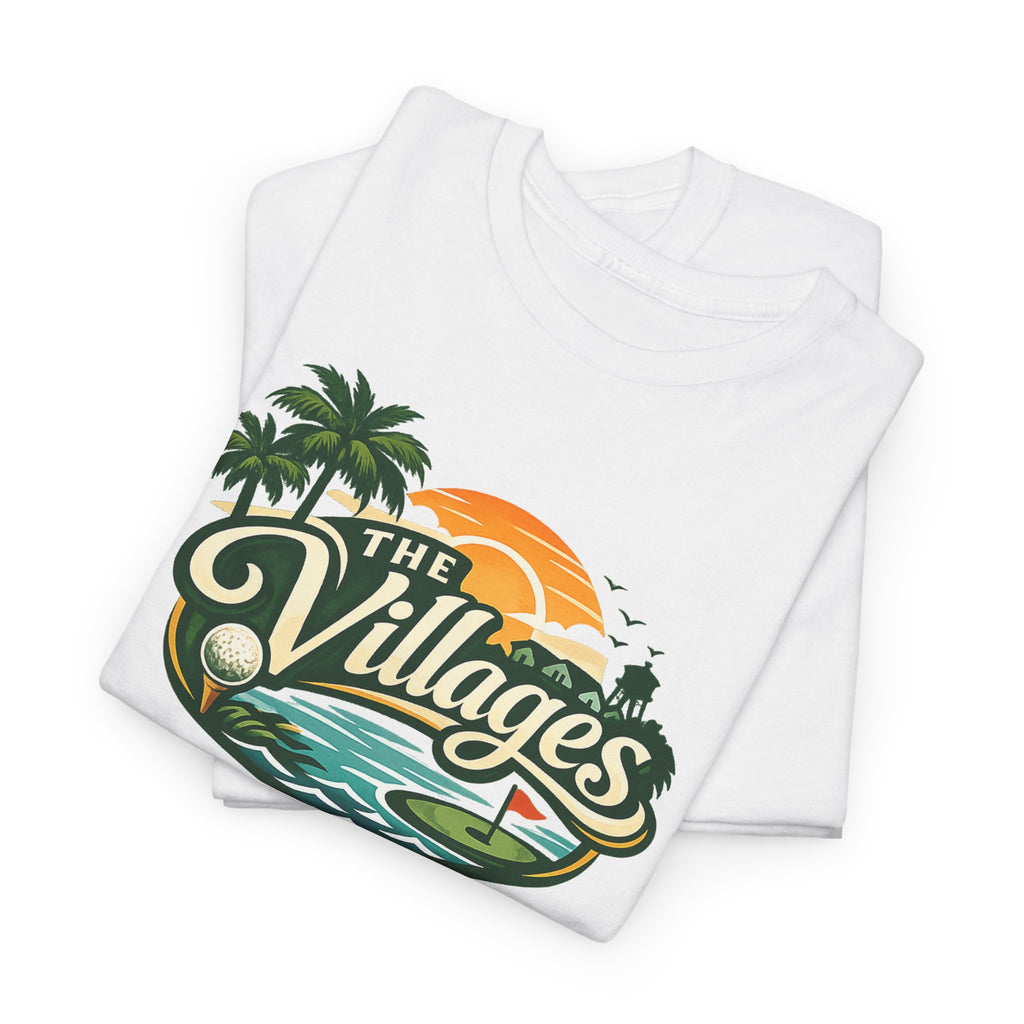 The Villages of Florida Sunset Logo Tee - Florida Palm Beach Retro T-Shirt