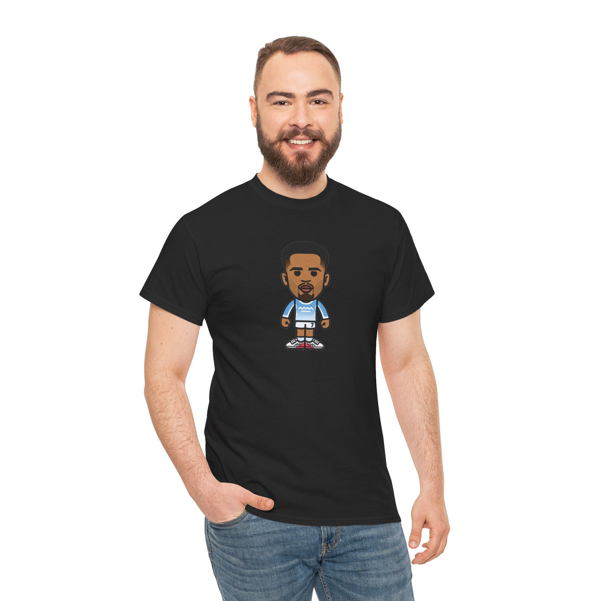 Iliman Ndiaye Manchester City Cartoon Cotton T-Shirt