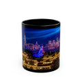 Disneyland Paris Park Nightscape Black Mug — Illuminated Main Street Skyline (11oz/15oz)