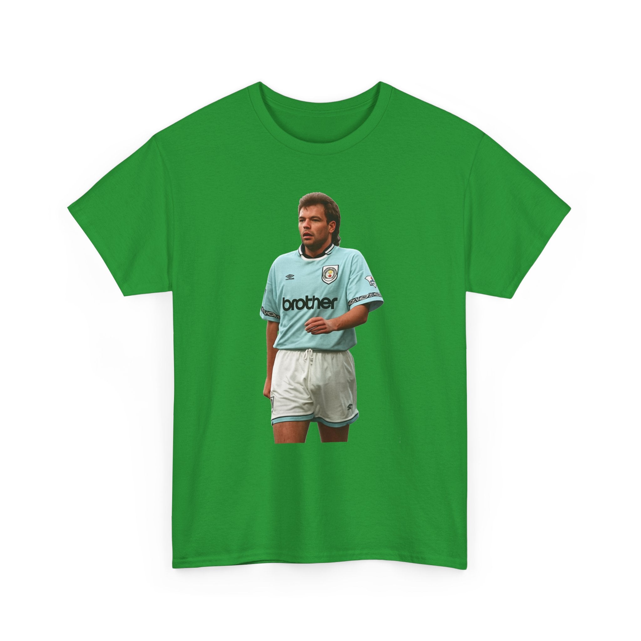 Uwe Rosler Manchester City Legend Graphic Tee - Retro Football Kit Print
