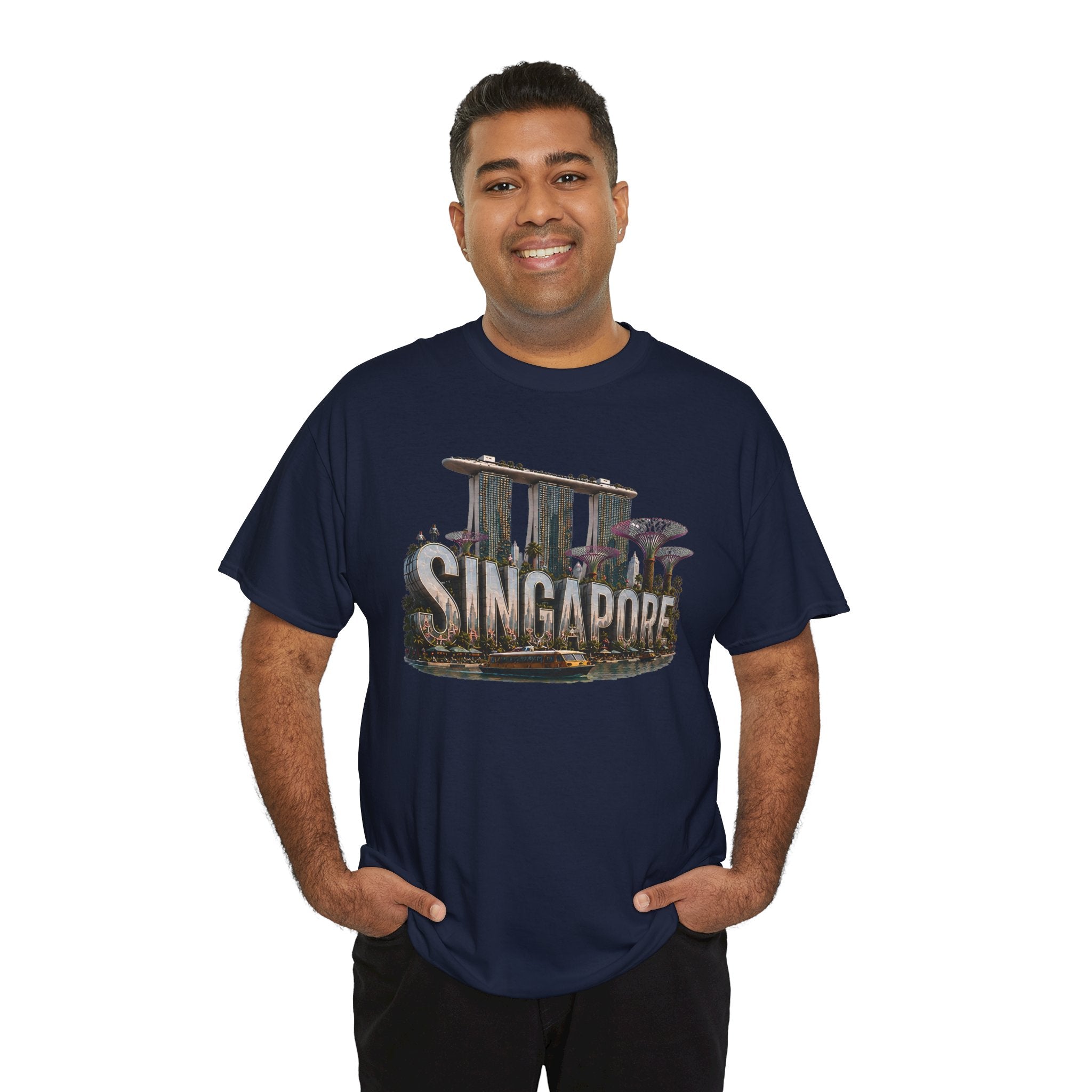 Singapore Skyline T-Shirt — Marina Bay Sands & Supertree Graphic Tee
