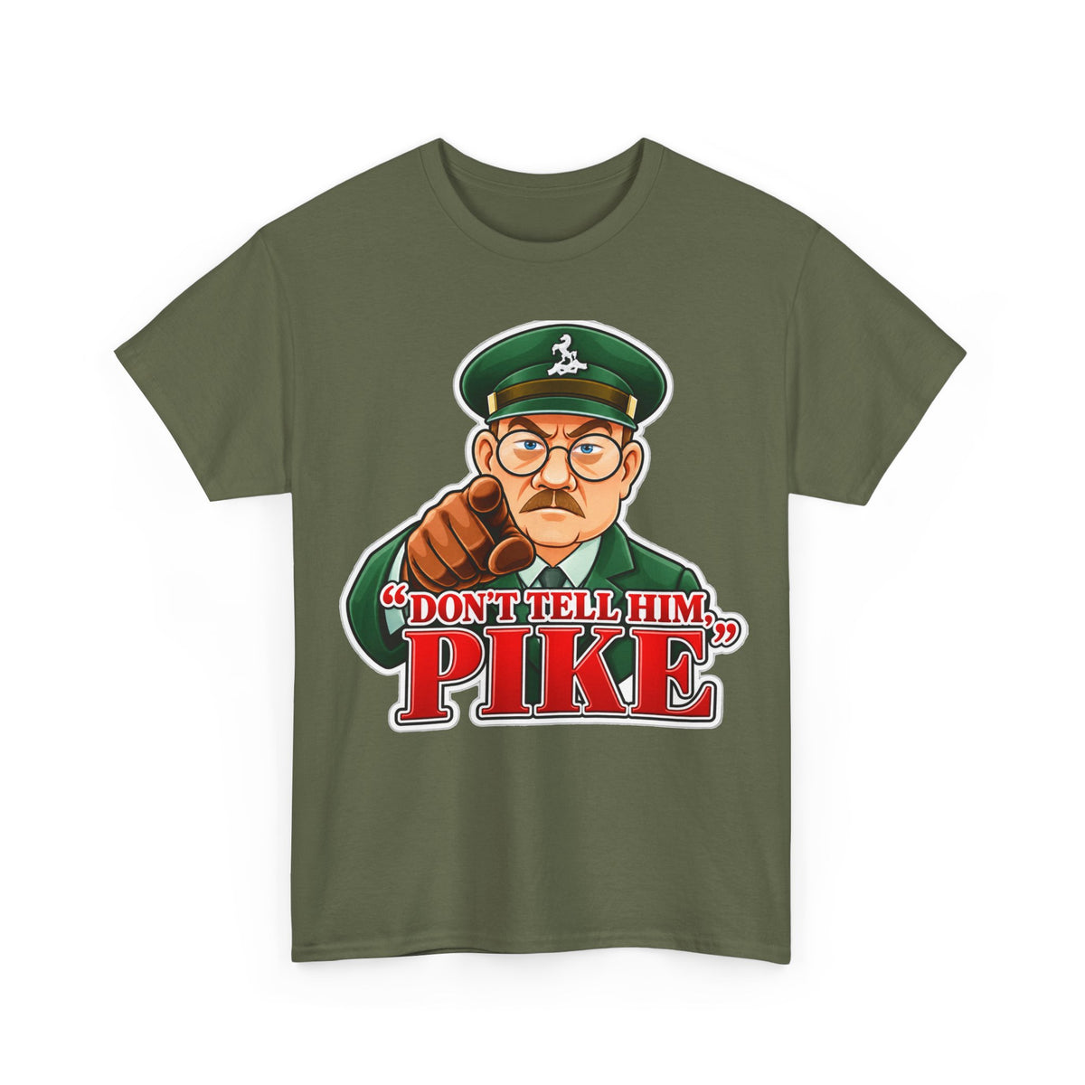 Don’t Tell Him Pike T-Shirt — Vintage Military Sergeant Pointing Graphic Tee