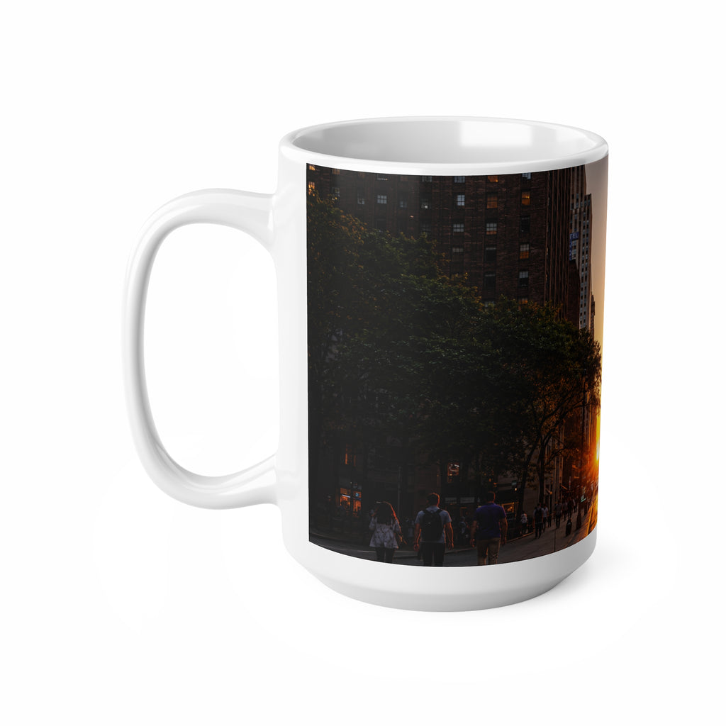 New York Sunset Ceramic Coffee Mug — Manhattan Skyline 11oz & 15oz
