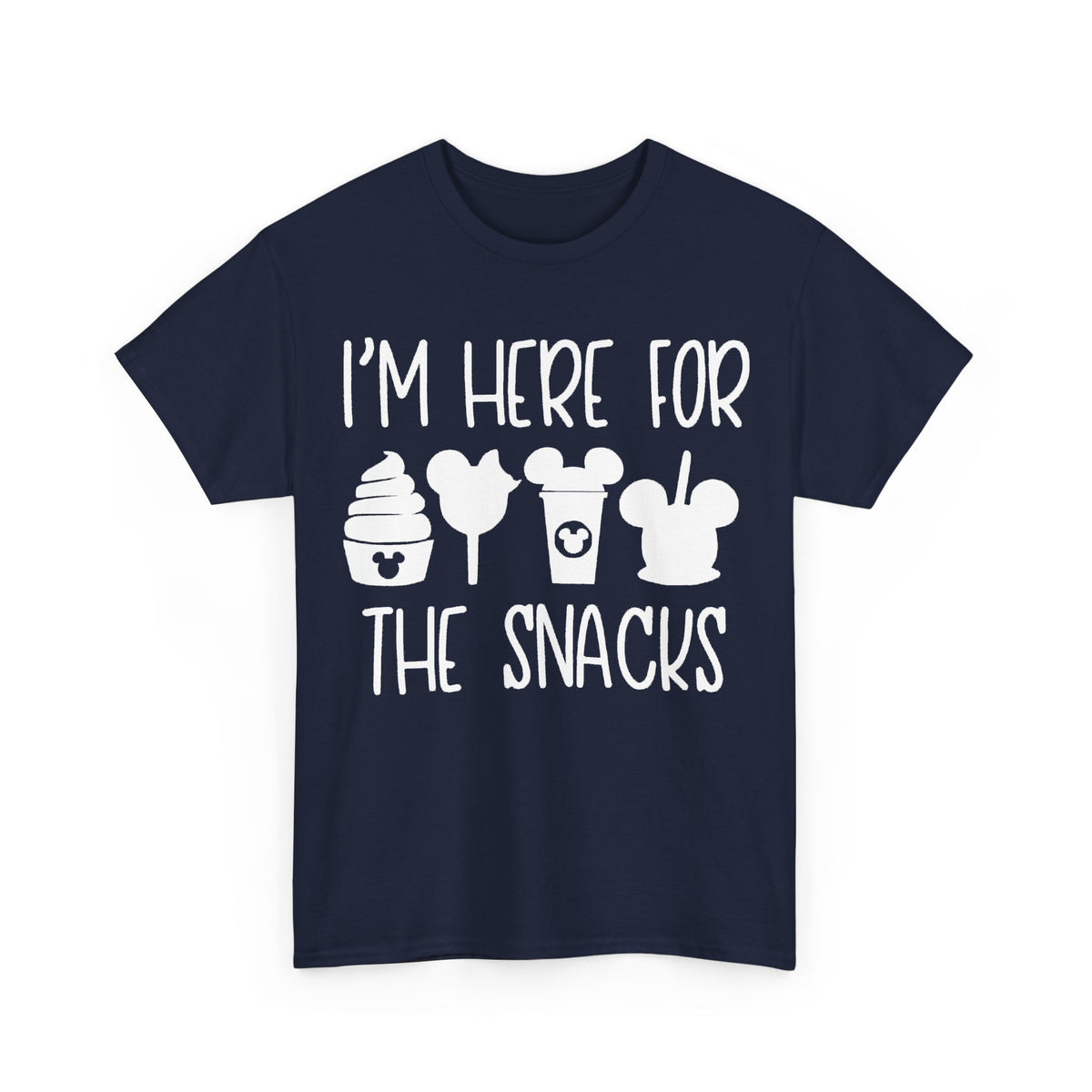 I'm here for the snacks Unisex Heavy Cotton Tee